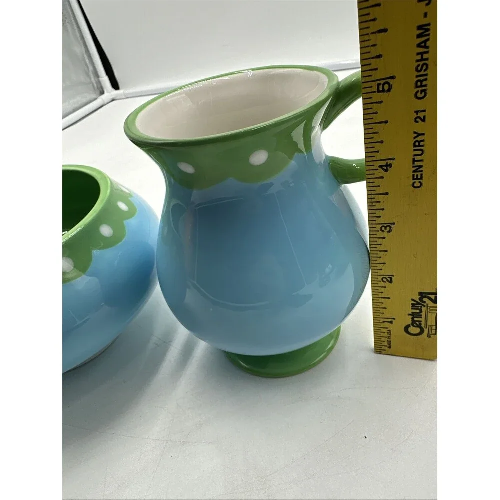 Retro Jonathan Adler Happy Home 2004 Ice Cream Parlour Bowl and Parfait Mug Blue